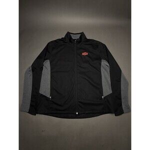 Men’s Cutter & Buck Black With Grey Full Zip OSU Long Sleeve Jacket Size XL